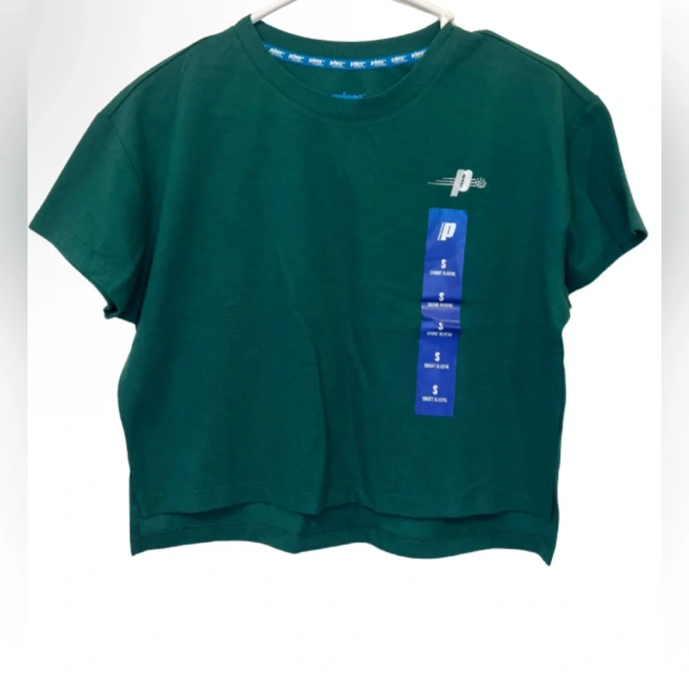 NWT Prince Pickleball Women's Green Short Sleeve Cropped Shirt Size Small - Picture 4 of 8